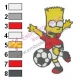 Bart Simpson Playing Football Embroidery Design